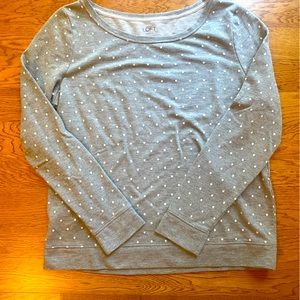 Loft polka dot sweatshirt L